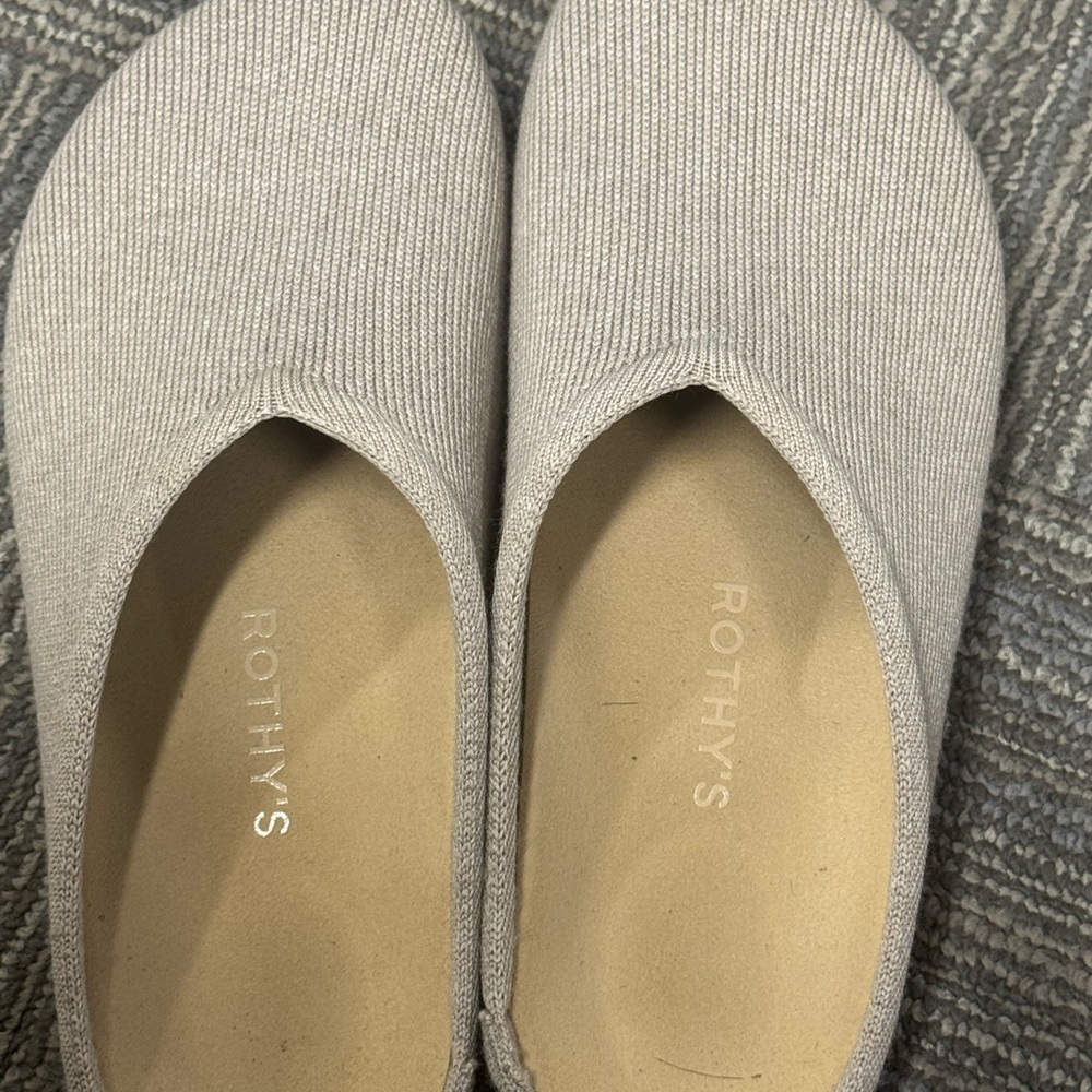 Rothy's Knit Slip-On Clogs in Light Taupe - Picture 4 of 6